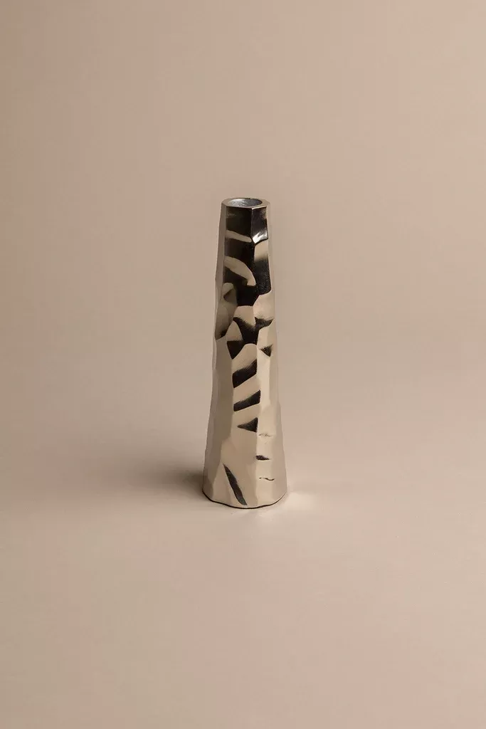 LARGE MERCURY TAPER CANDLE HOLDER