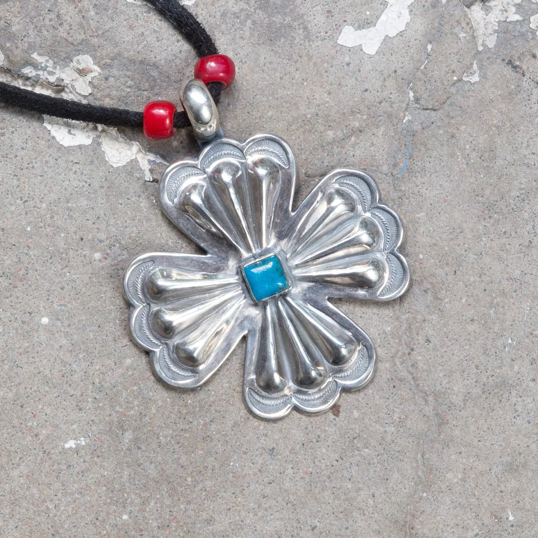 Larry Smith NL-0073 Clover Leaf Turquoise