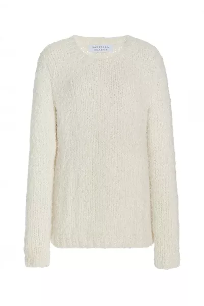 Lawrence Knit Sweater in Ivory Welfat Cashmere