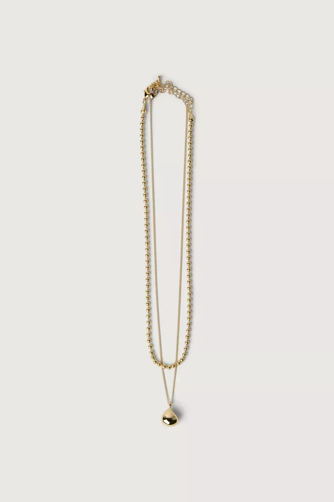 LAYERED HEART PENDANT NECKLACE