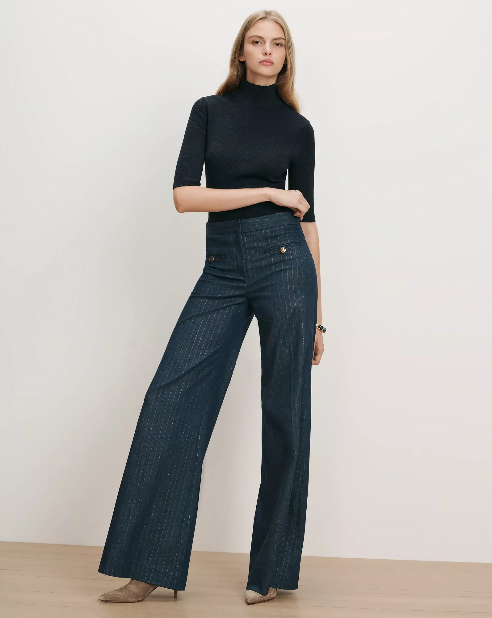 Ledger Wide-Leg Denim Pant