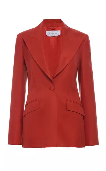 Leiva Blazer in Antelope Orange Linen Twill
