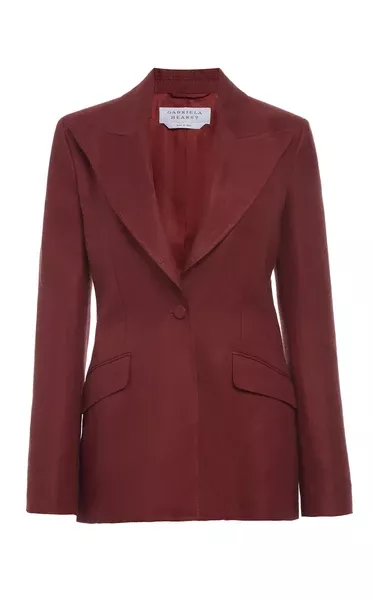 Leiva Blazer in Burnt Sienna Linen Twill