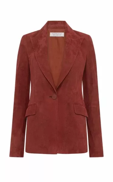 Leiva Blazer in Burnt Sienna Suede