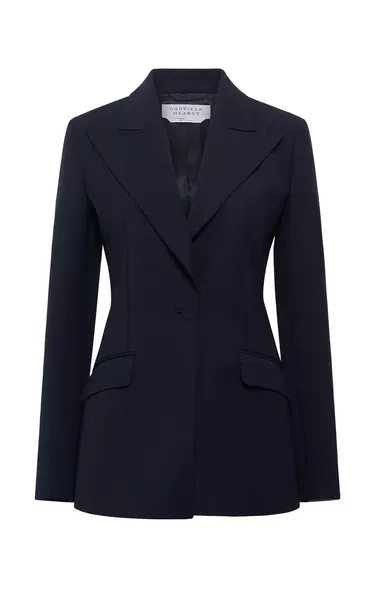 Leiva Blazer in Dark Navy Sportswear Wool