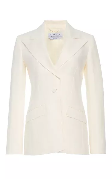 Leiva Blazer in Ivory Linen Twill