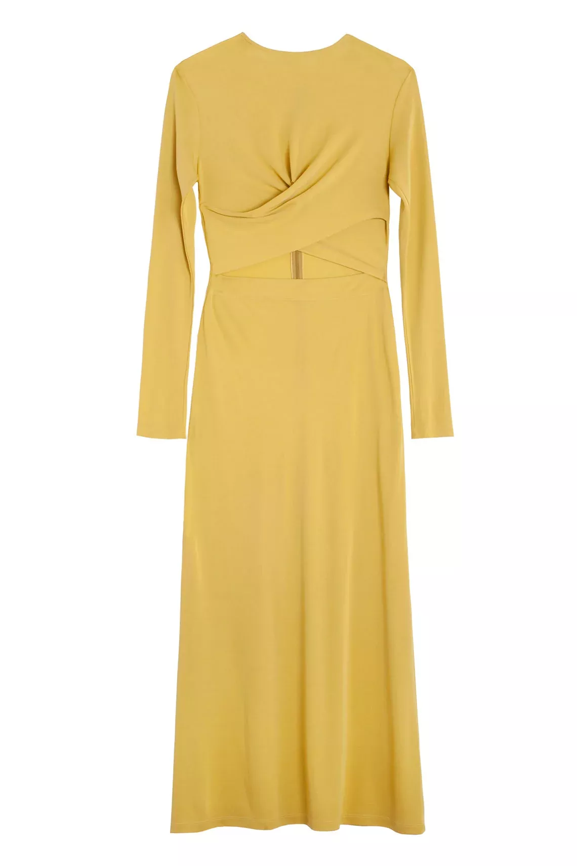 Lemon Cross Front Maxi Dress