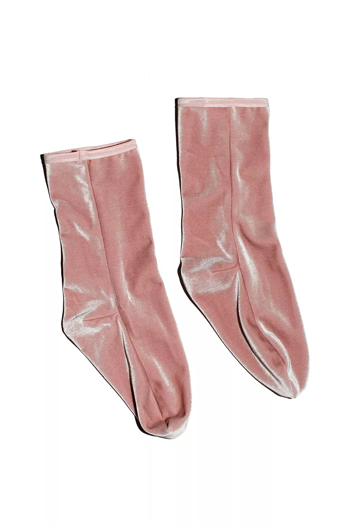 Light Pink Velvet Ankle Sock