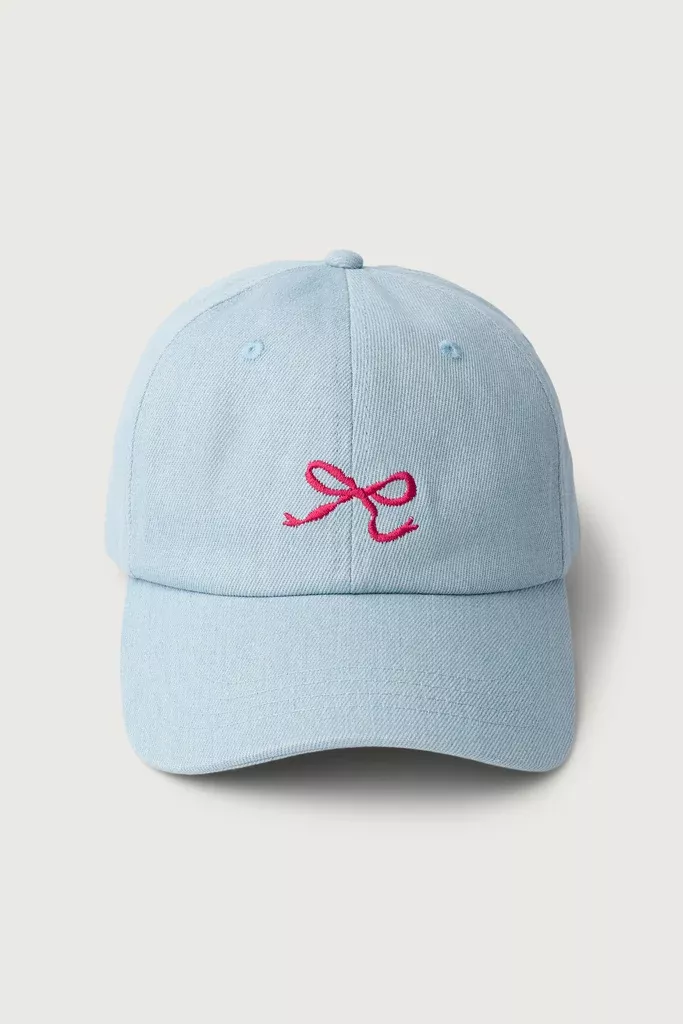 LIGHT WASH DENIM BOW CAP