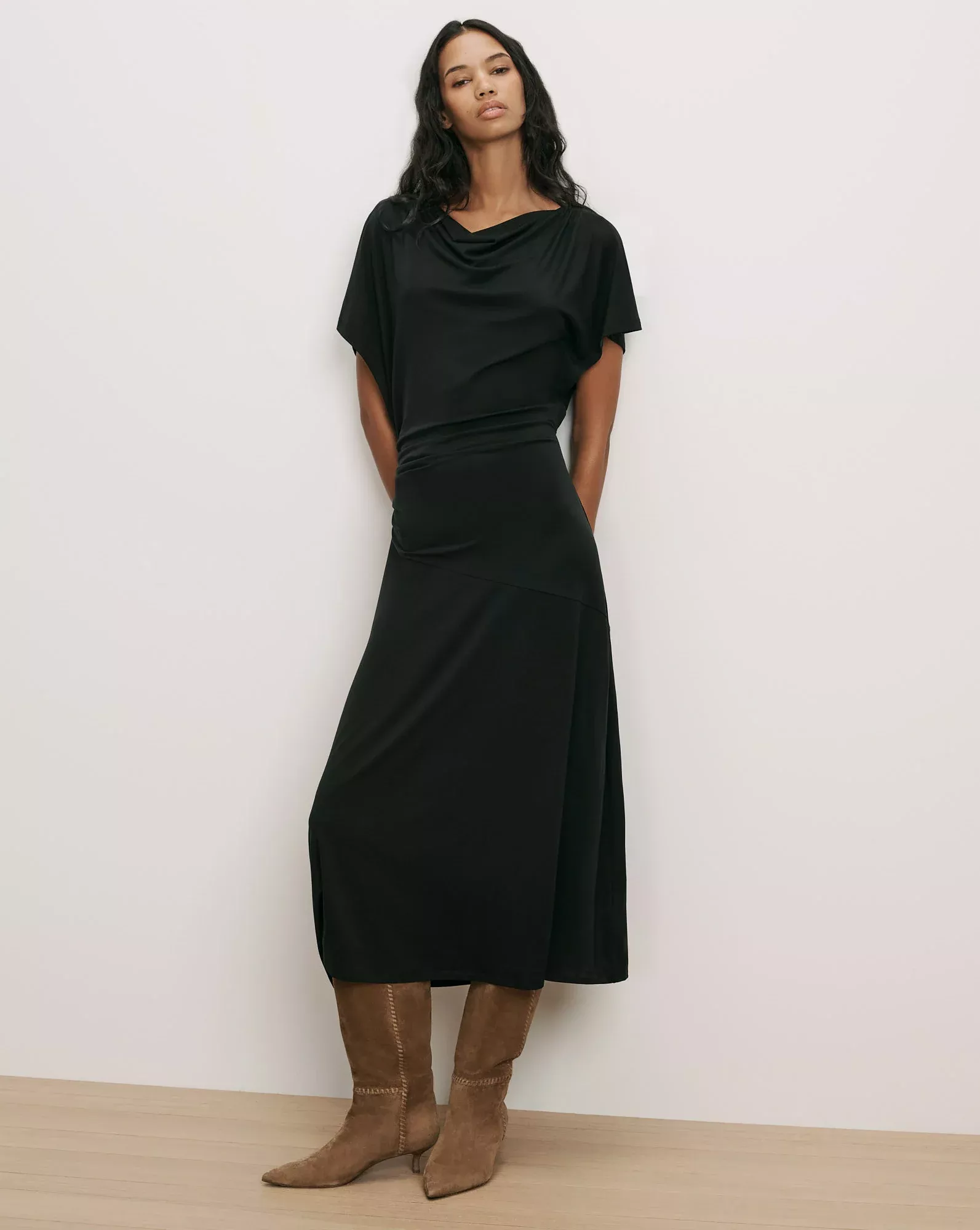 Lila Ruched Midi Dress