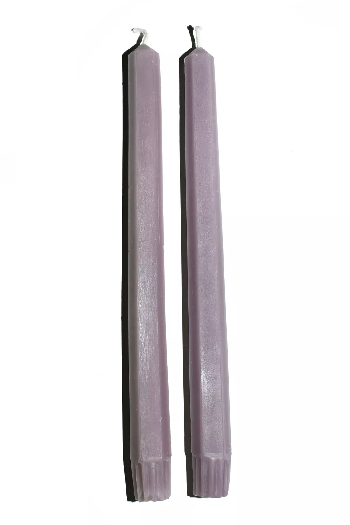 Lilac 10" Hex Taper Candles