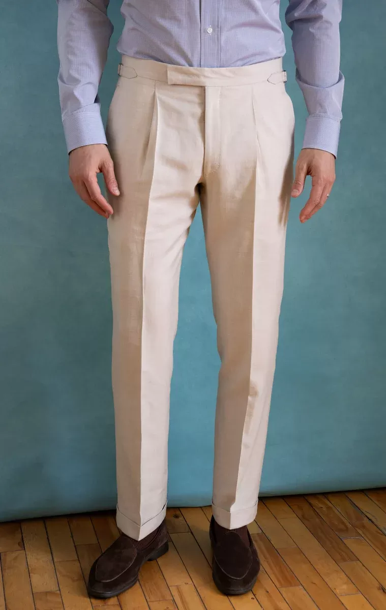 Limited Edition Linen Dress Trouser, Cream