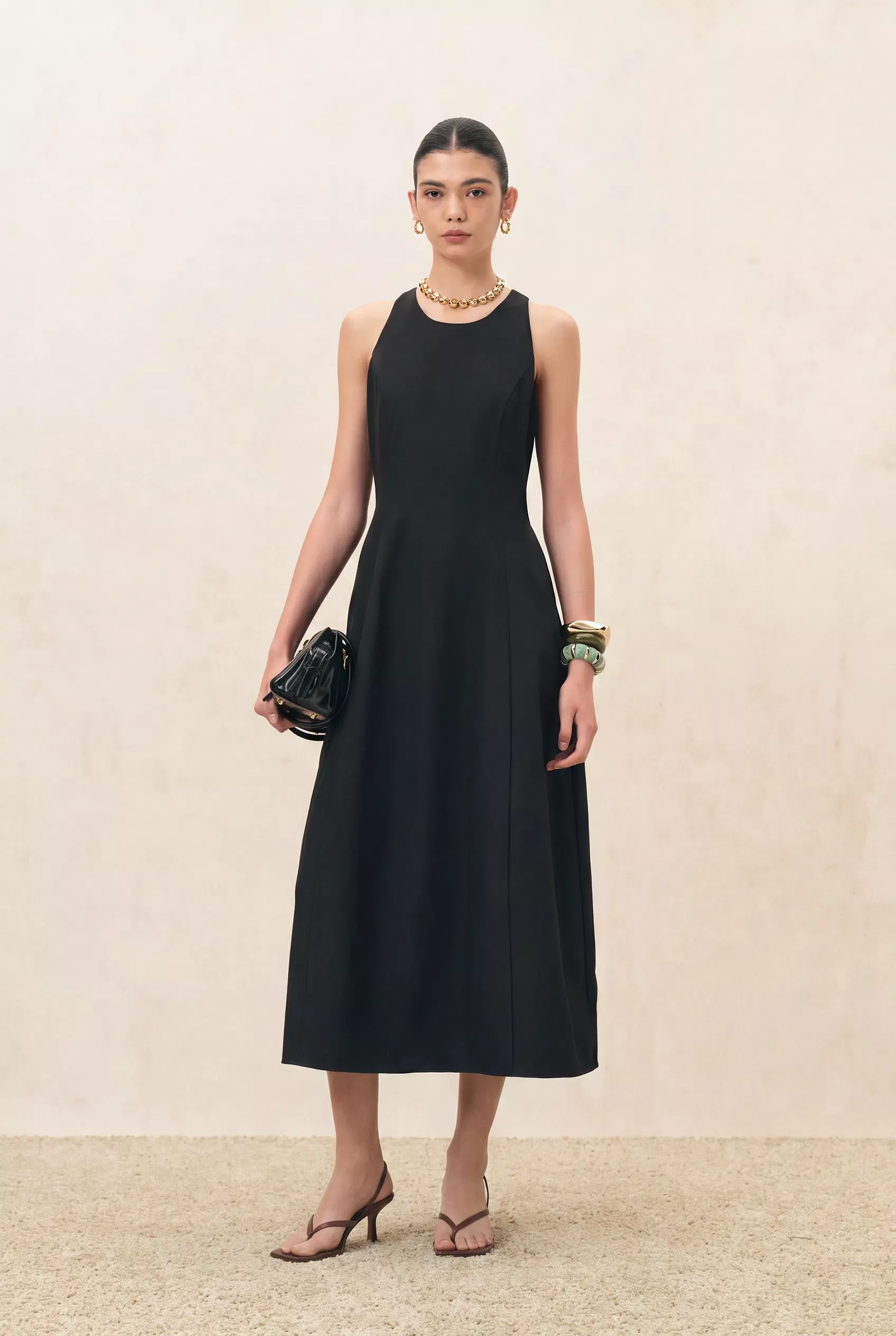 Lina Waist Cinched Bubble Hem Dress