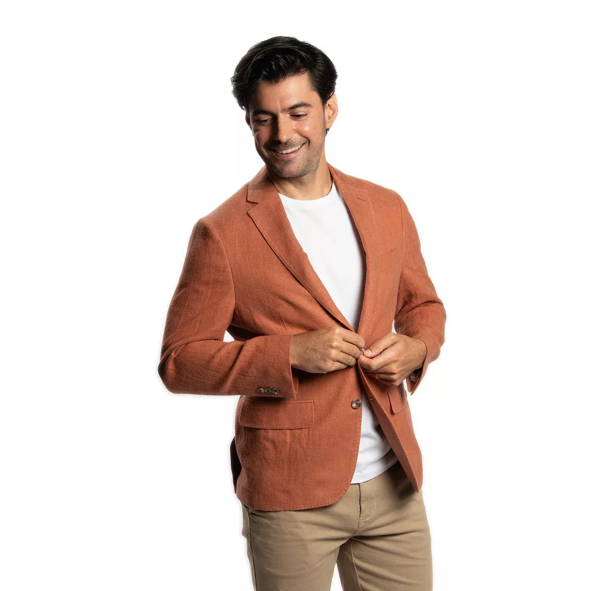 Linen Blazers - Brick