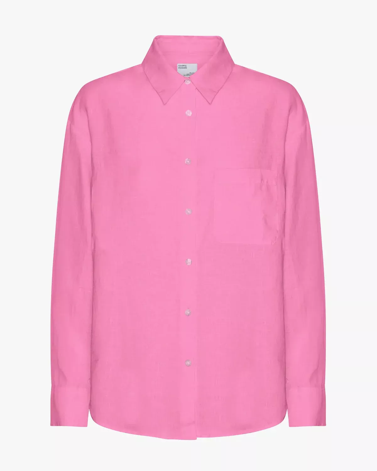 Linen Oversized Shirt - Bubblegum Pink
