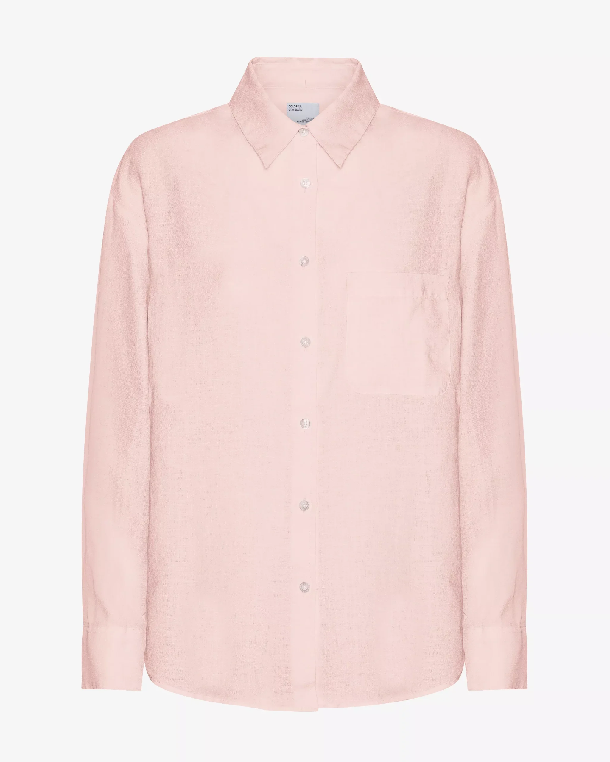 Linen Oversized Shirt - Faded Pink
