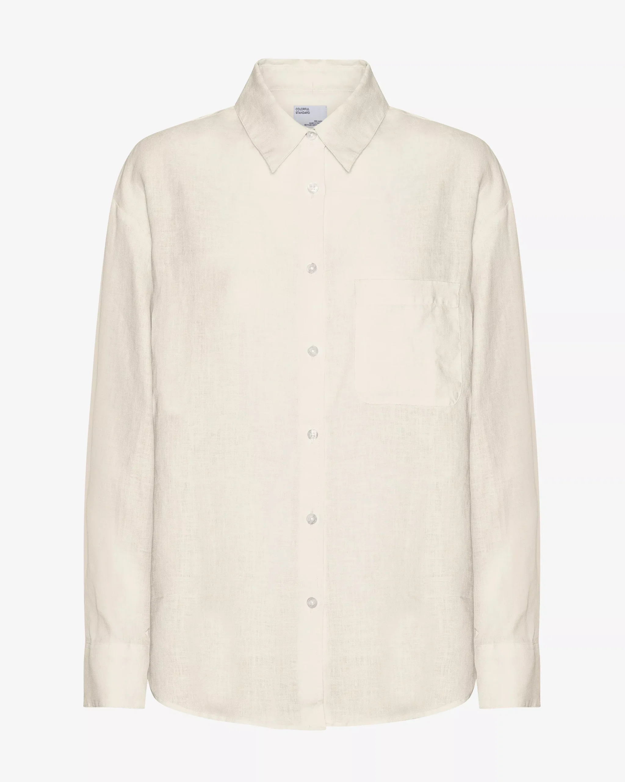 Linen Oversized Shirt - Ivory White