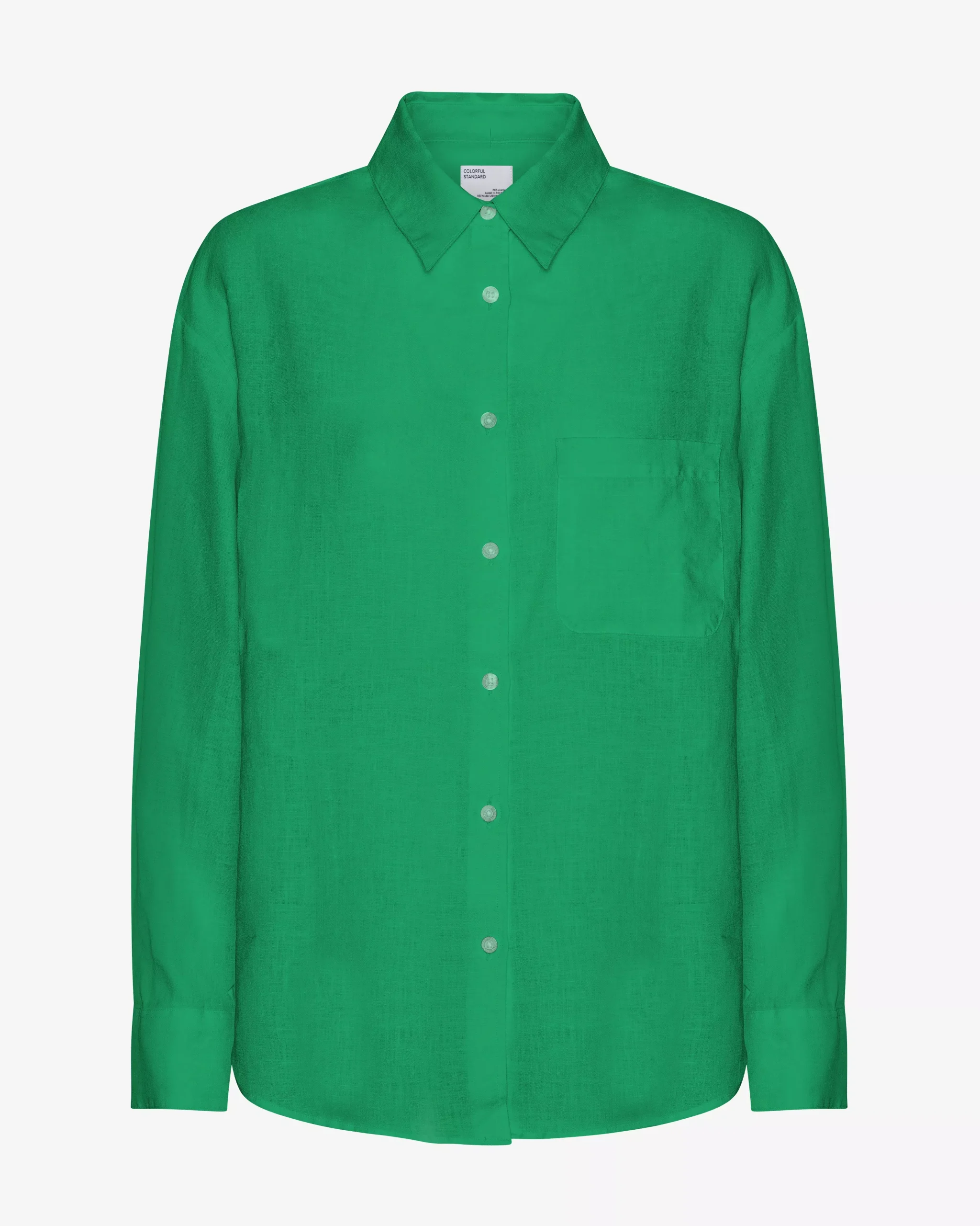 Linen Oversized Shirt - Kelly Green