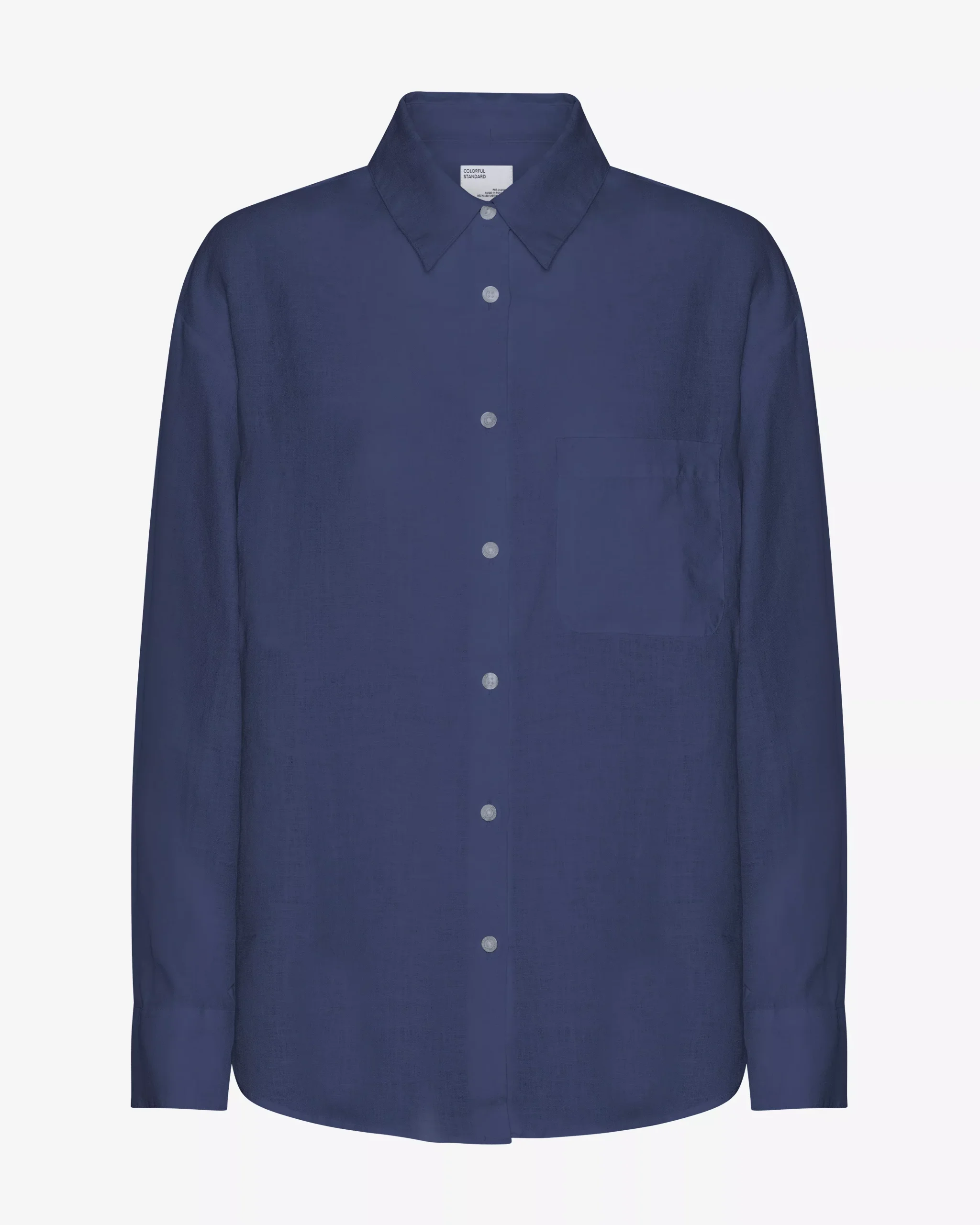 Linen Oversized Shirt - Petrol Blue