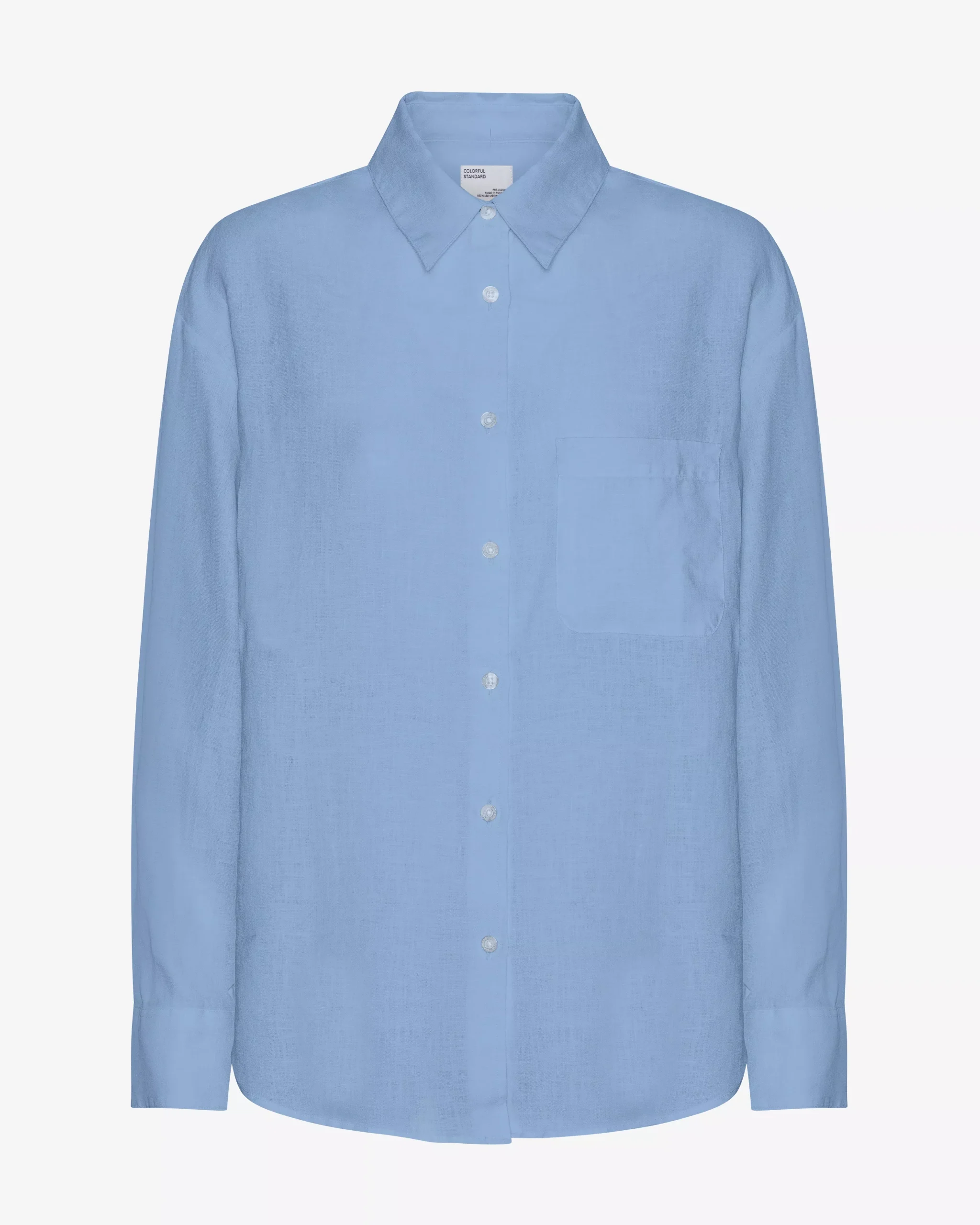 Linen Oversized Shirt - Seaside Blue