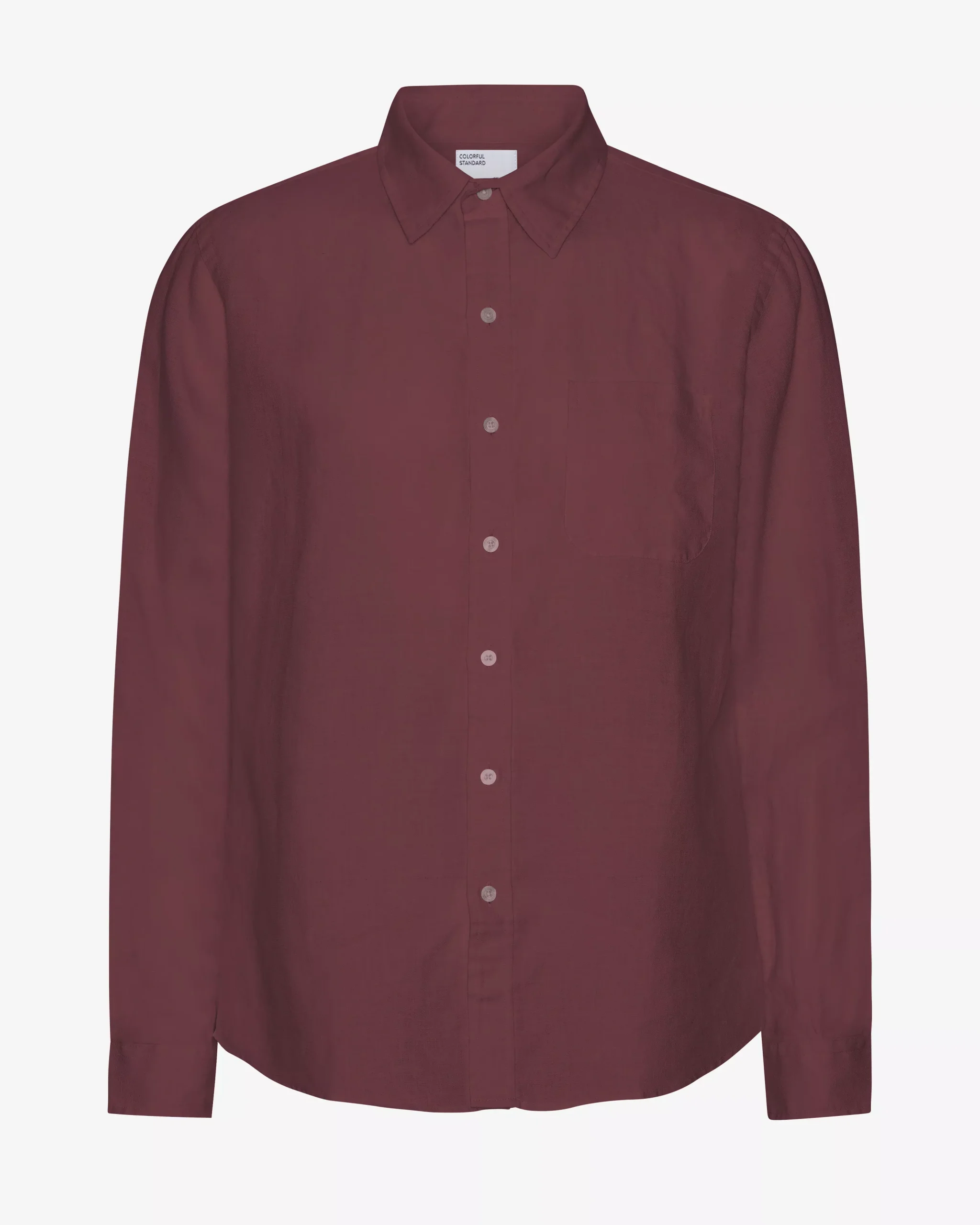 Linen Shirt - Oxblood Red