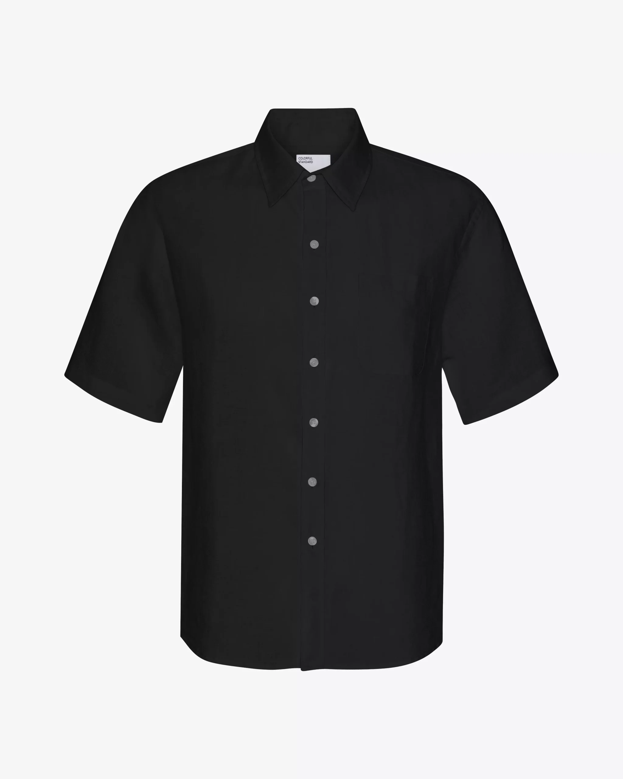 Linen SS Shirt - Deep Black
