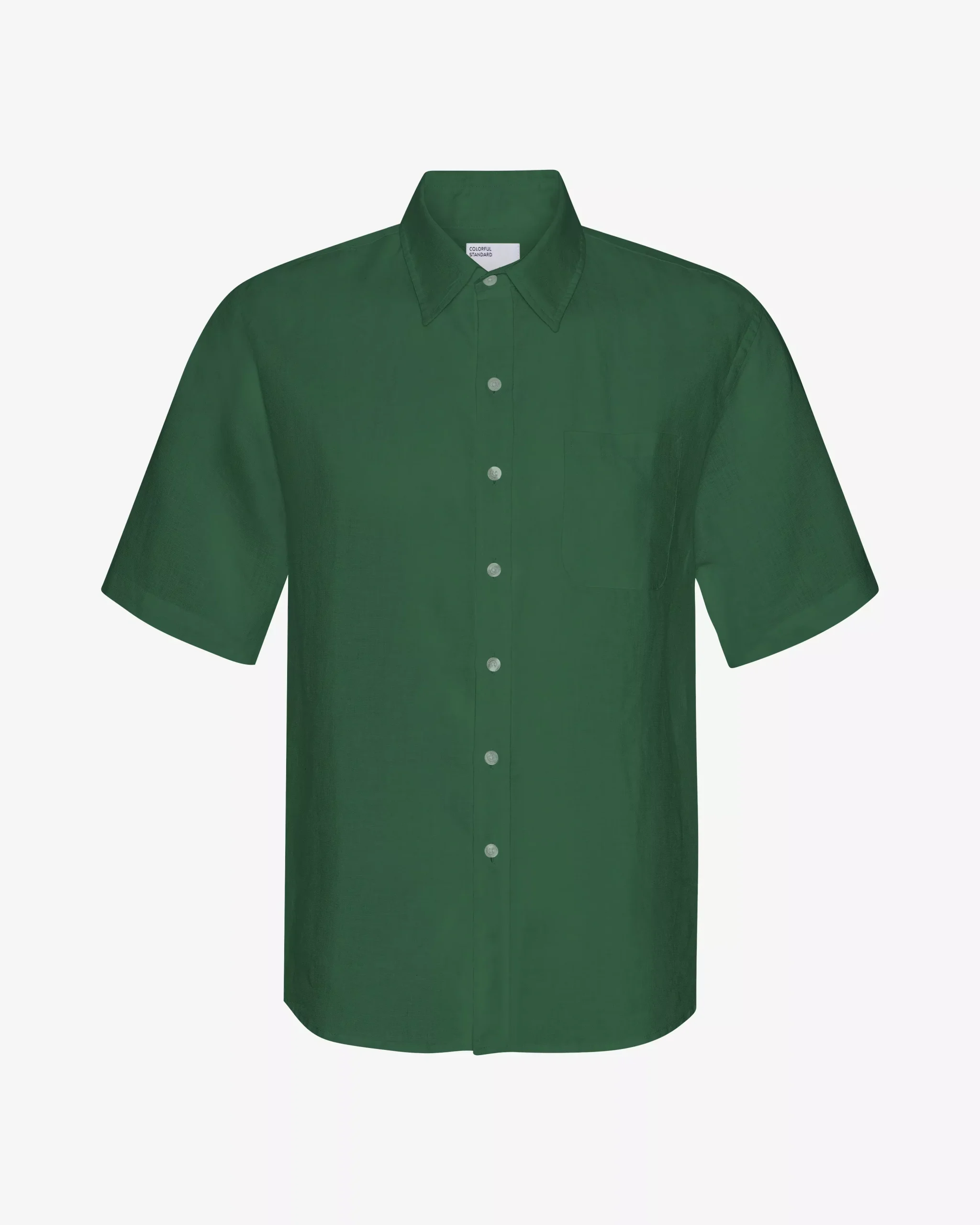 Linen SS Shirt - Emerald Green