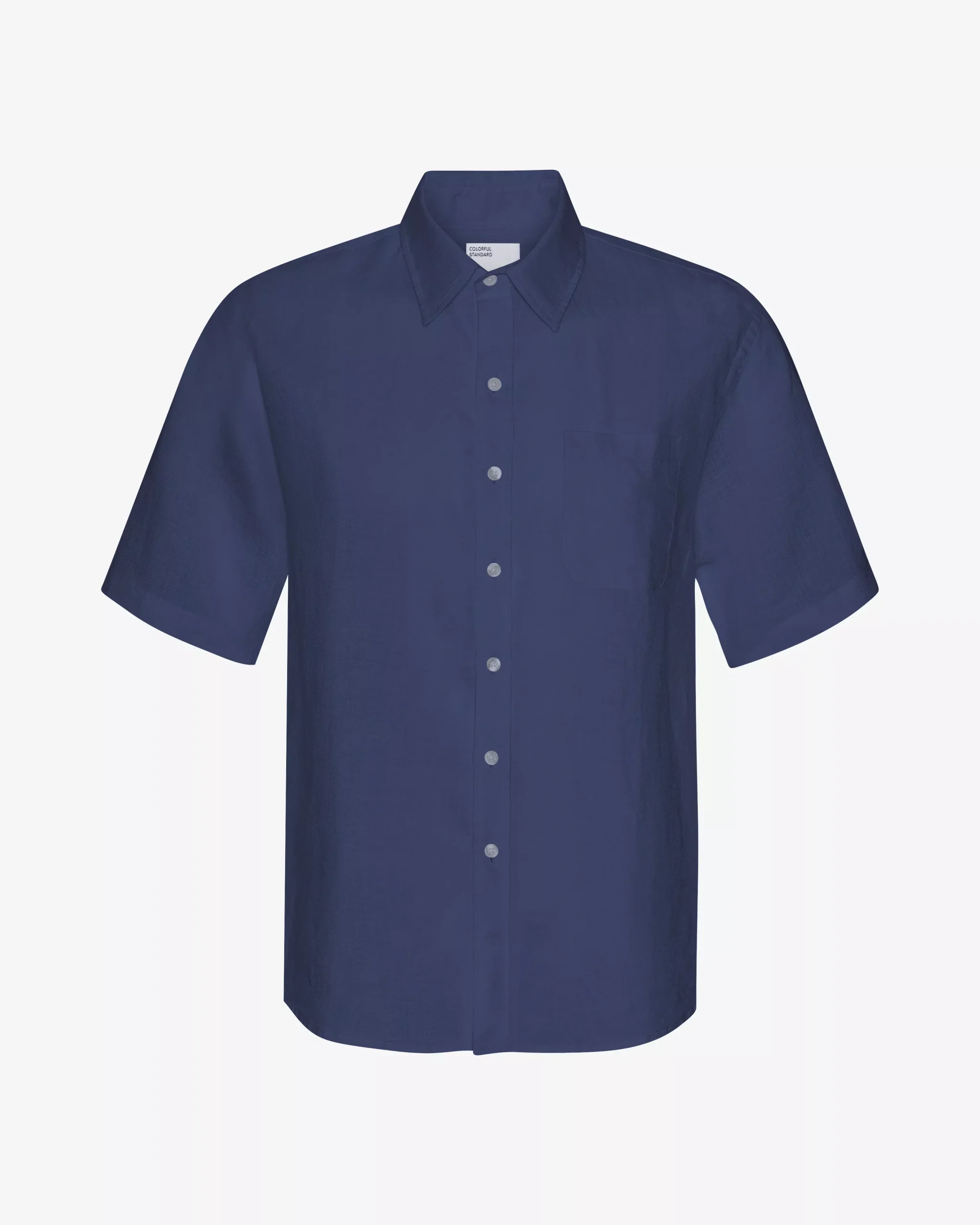 Linen SS Shirt - Petrol Blue