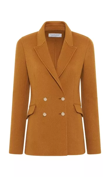 Lloyd Blazer in Yellow Ochre Double-face Recycled Cashmere
