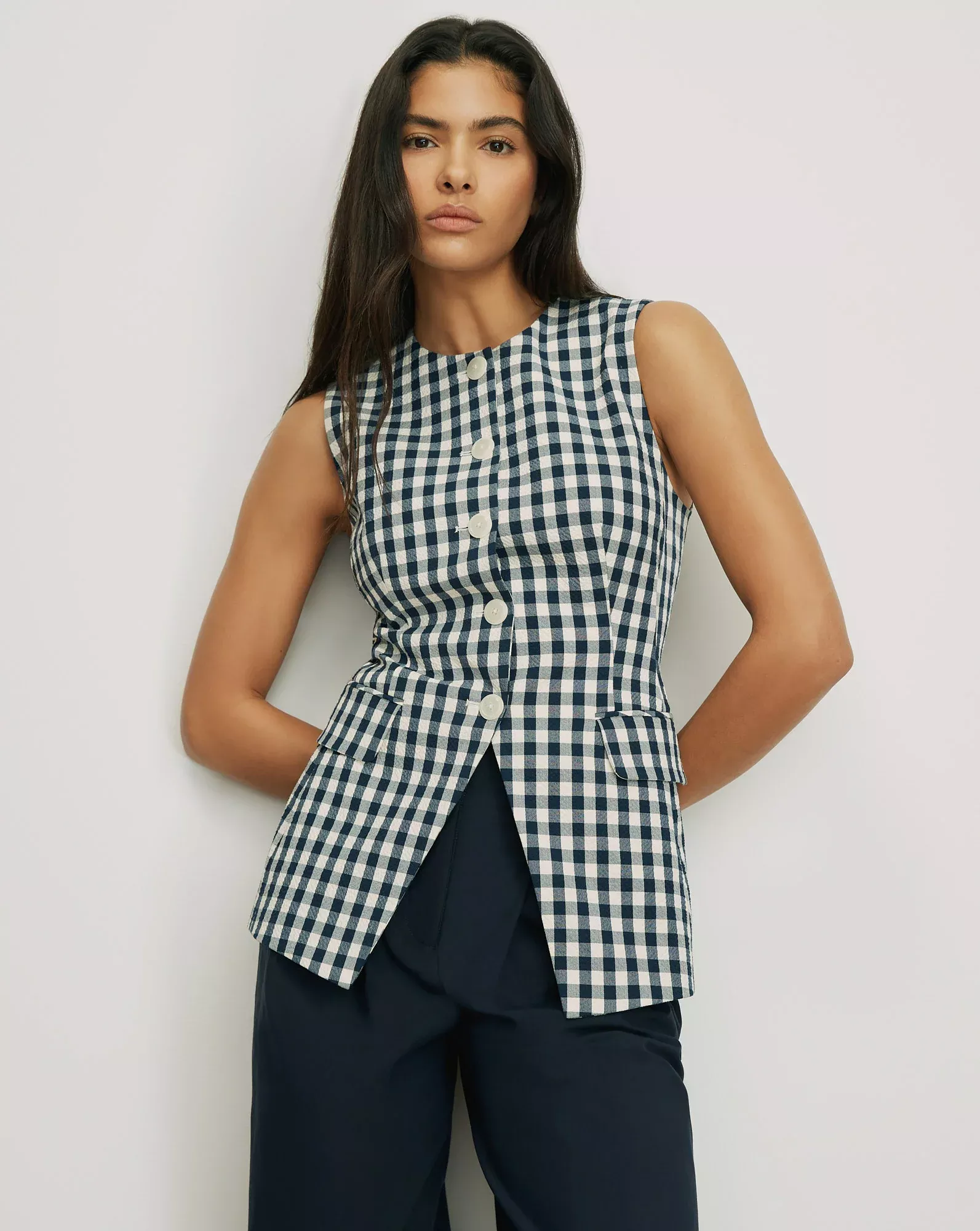 Lois Gingham Vest