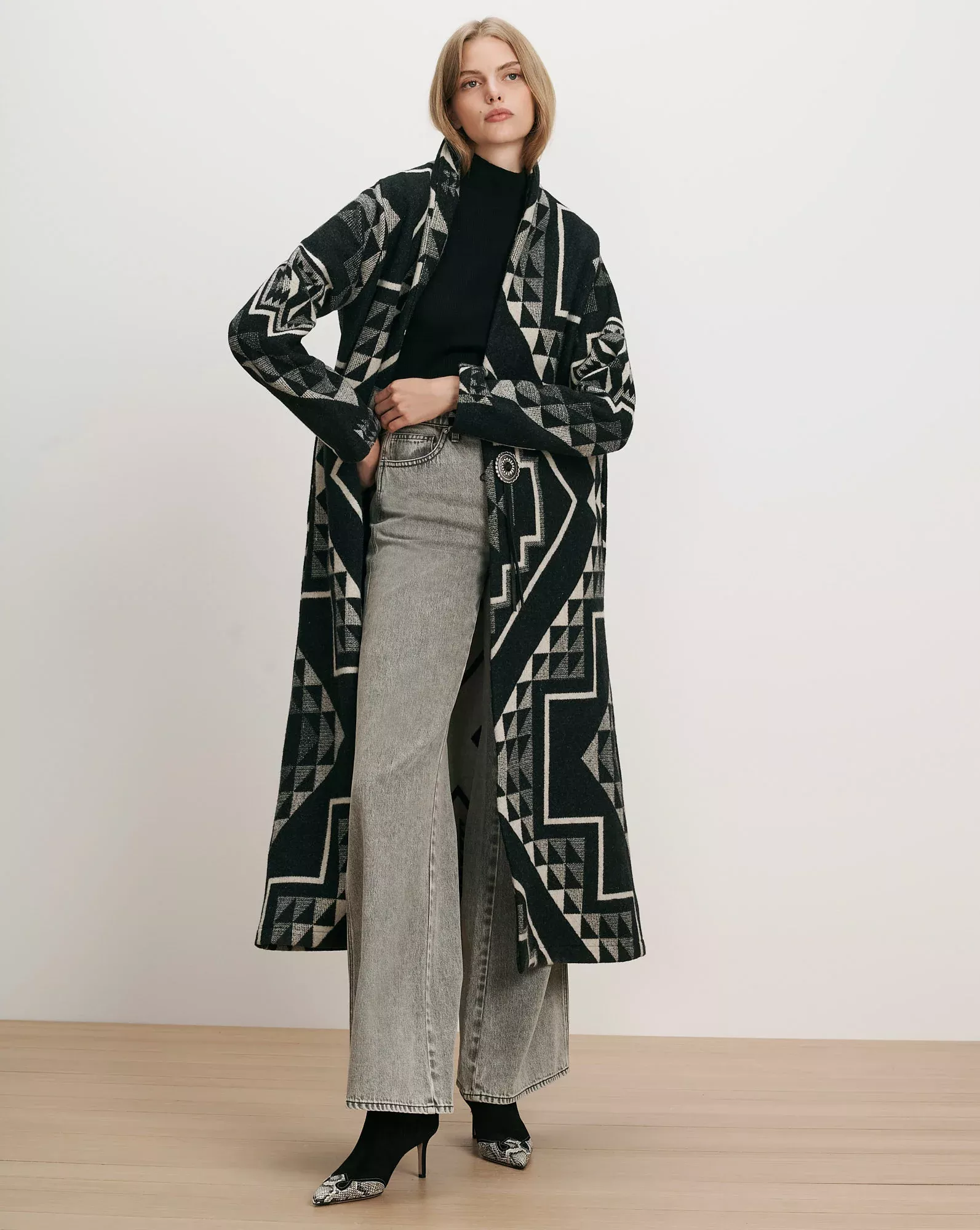 Long Wool Bolero Coat