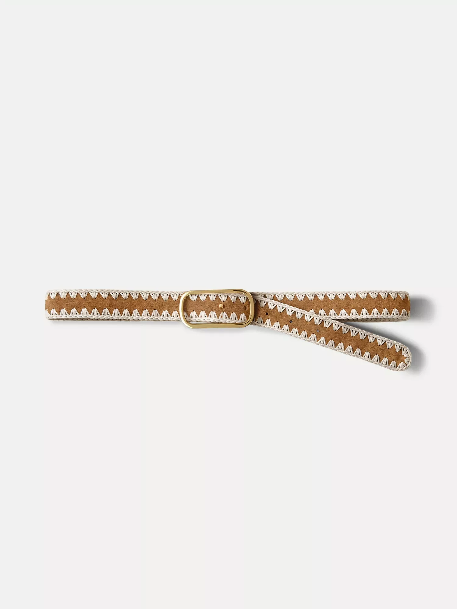 Loop Suede Whipstitch Belt