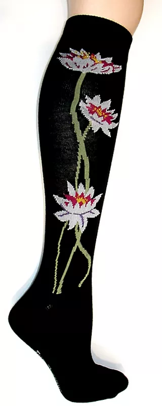Lotus Flower Knee High Socks