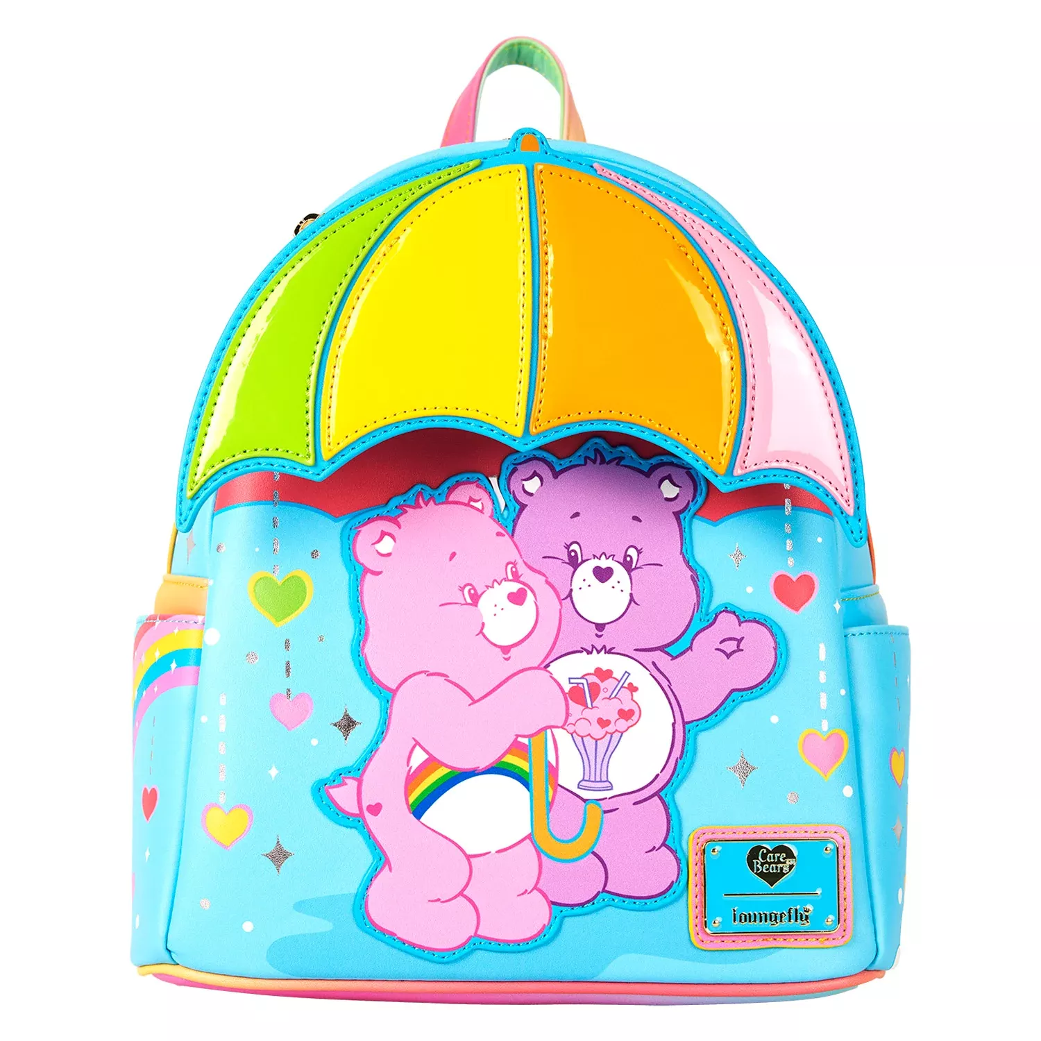 Loungefly Care Bears Cheer Bear & Share Bear Rainbow Umbrella Mini Backpack