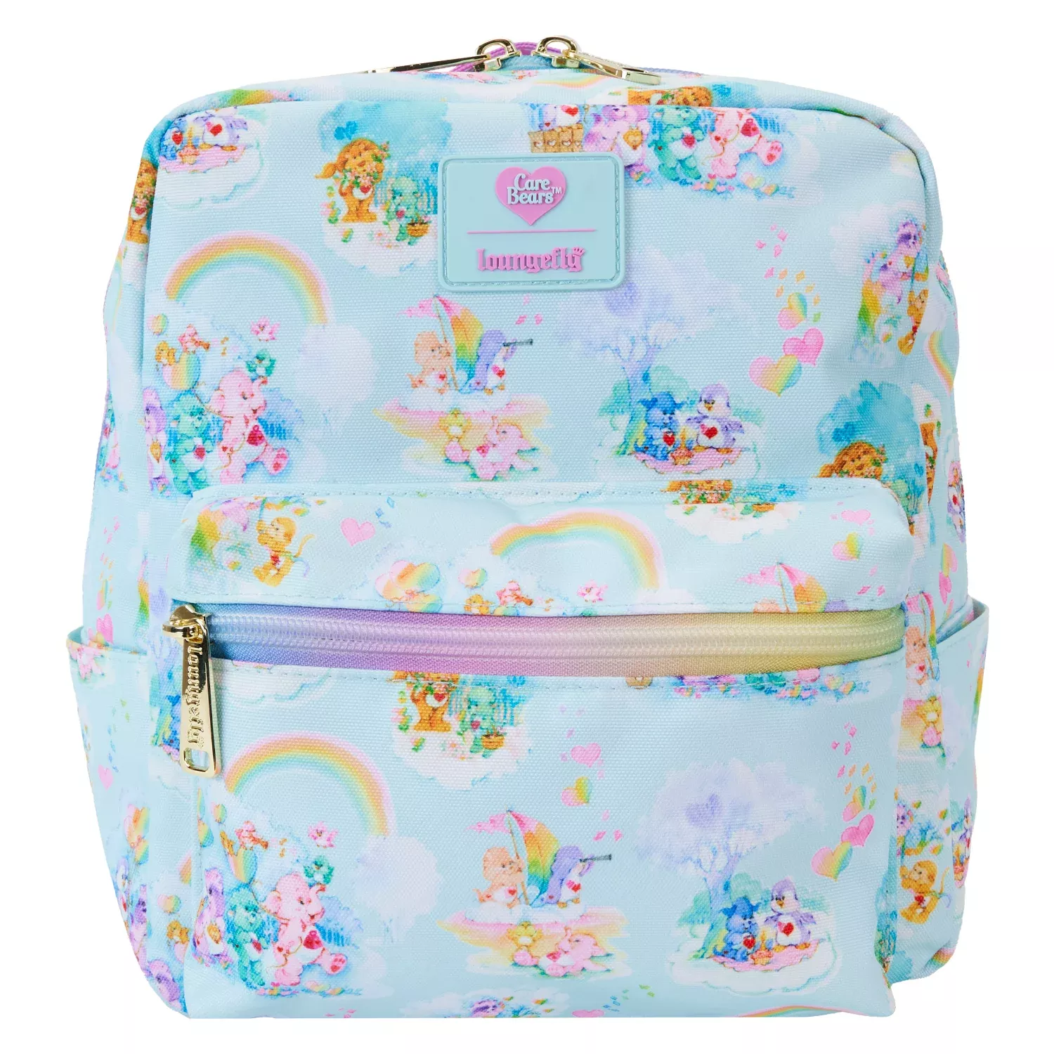 Loungefly Care Bears Cousins All-Over Print Nylon Square Mini Backpack