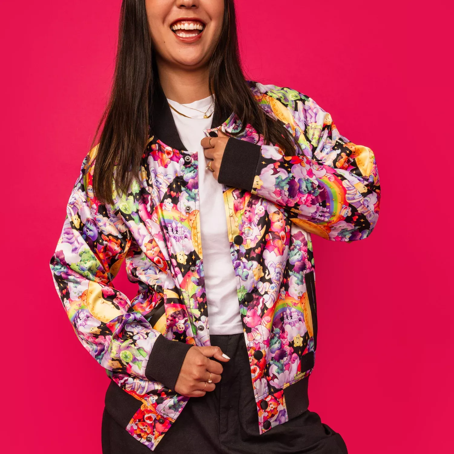 Loungefly Carebears x Universal Monsters Bomber Jacket