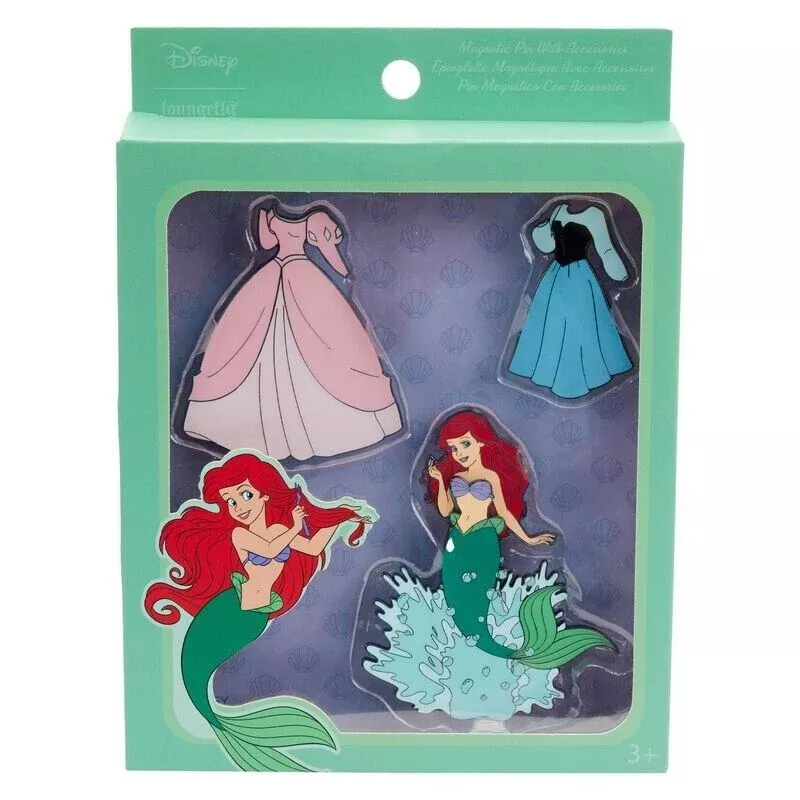 Loungefly Disney Ariel Magnetic Paper Doll Pin Set