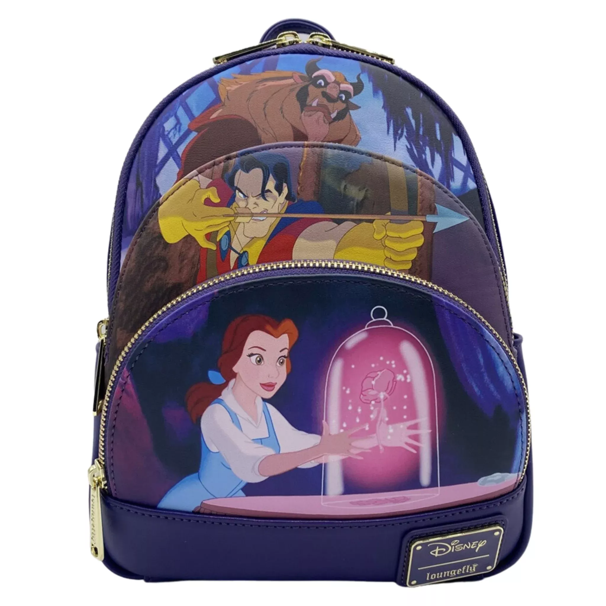 Loungefly Disney Beauty and the Beast Triple Pocket Mini Backpack | Exclusive
