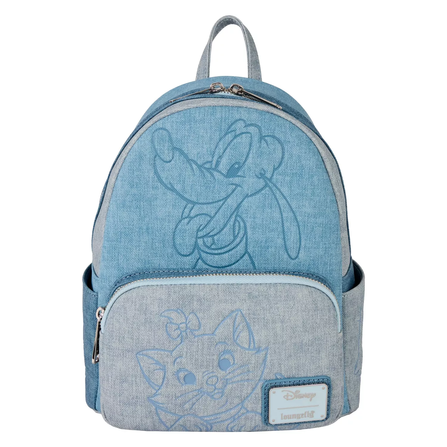 Loungefly Disney Dogs & Cats Faux Denim Mini Backpack