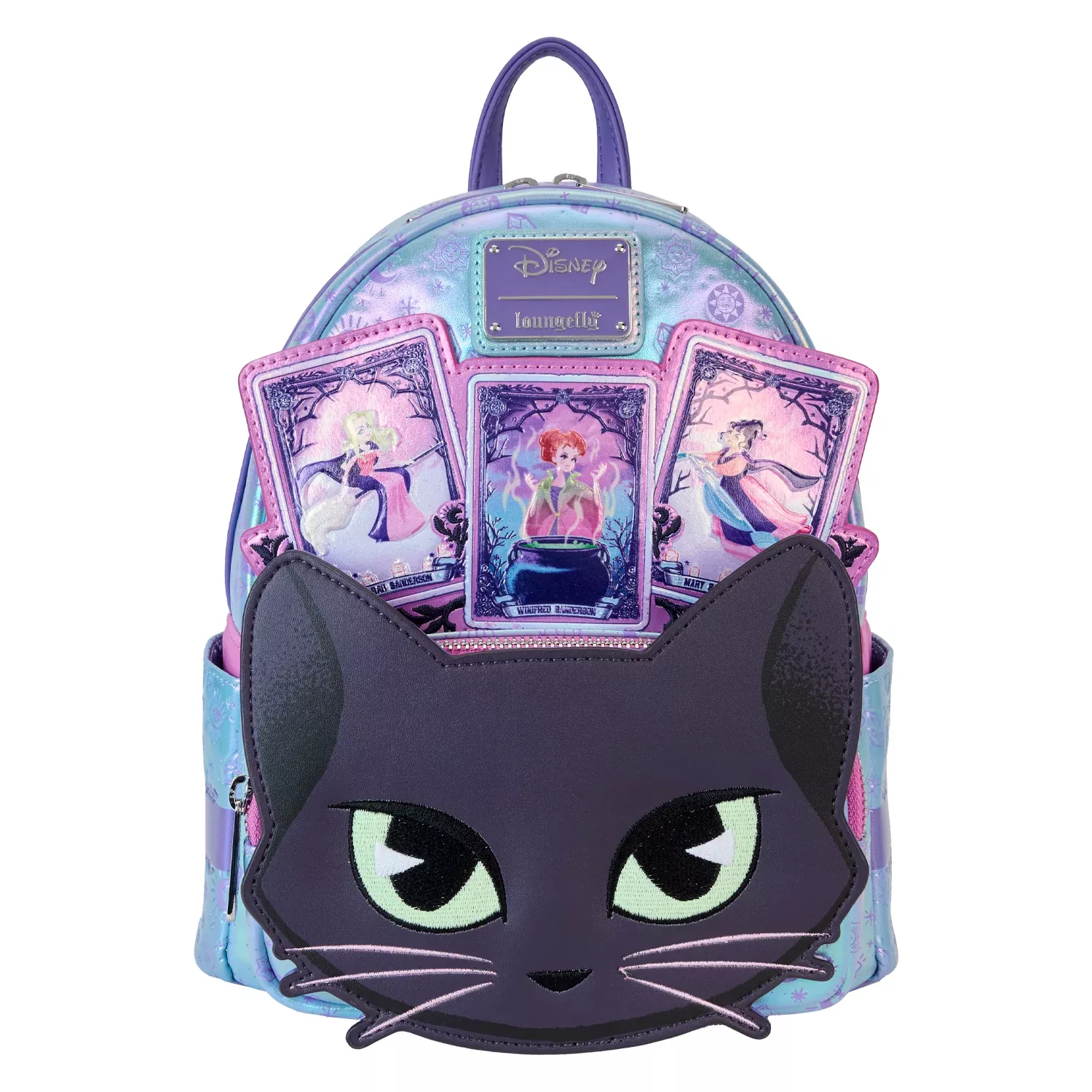 Loungefly Disney Hocus Pocus Tarot Card Binx Iridescent Mini Backpack