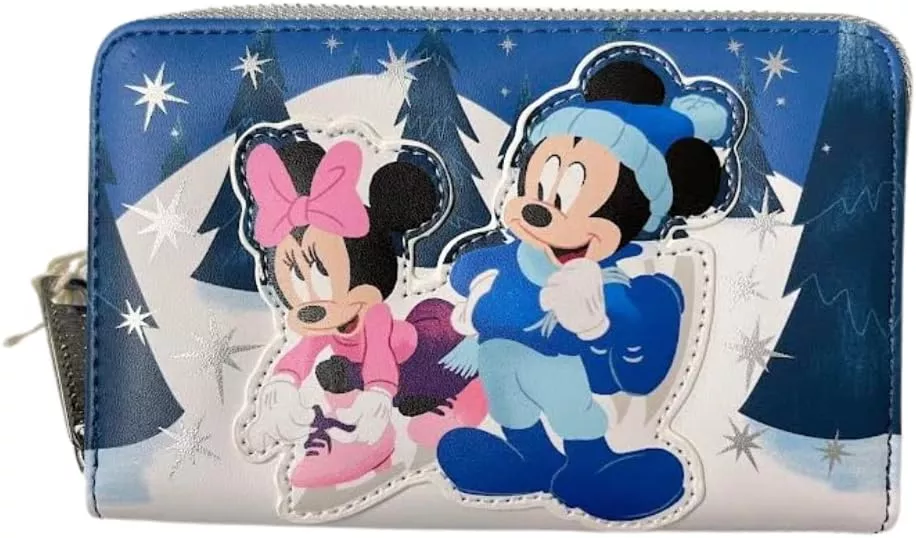 Loungefly Disney Mickey & Minnie Winter Scene Skating Wallet