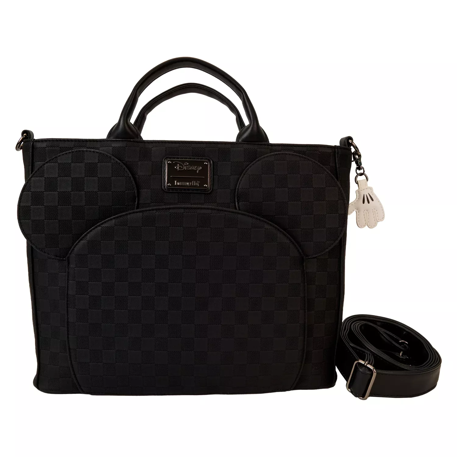 Loungefly Disney Mickey Mouse Checkered Texture Convertible Backpack & Tote Bag