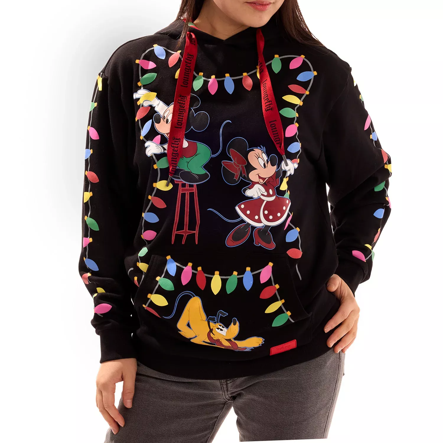 Loungefly Disney Mickey's Light Up Decorations Hooded Sweatshirt