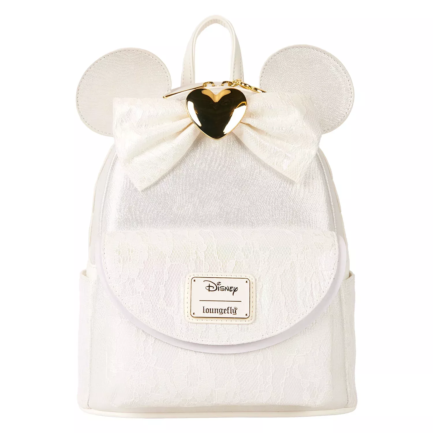 Loungefly Disney Minnie Mouse Iridescent Lace Wedding Mini Backpack