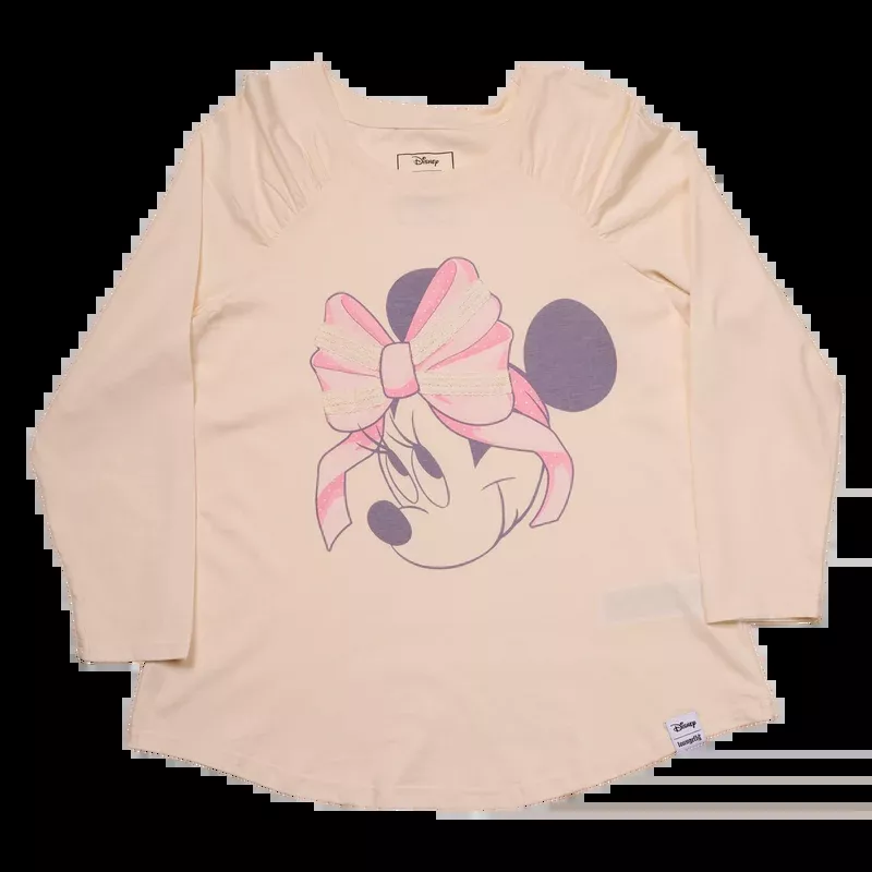Loungefly Disney Minnie Mouse Lace Detail Raglan Tee