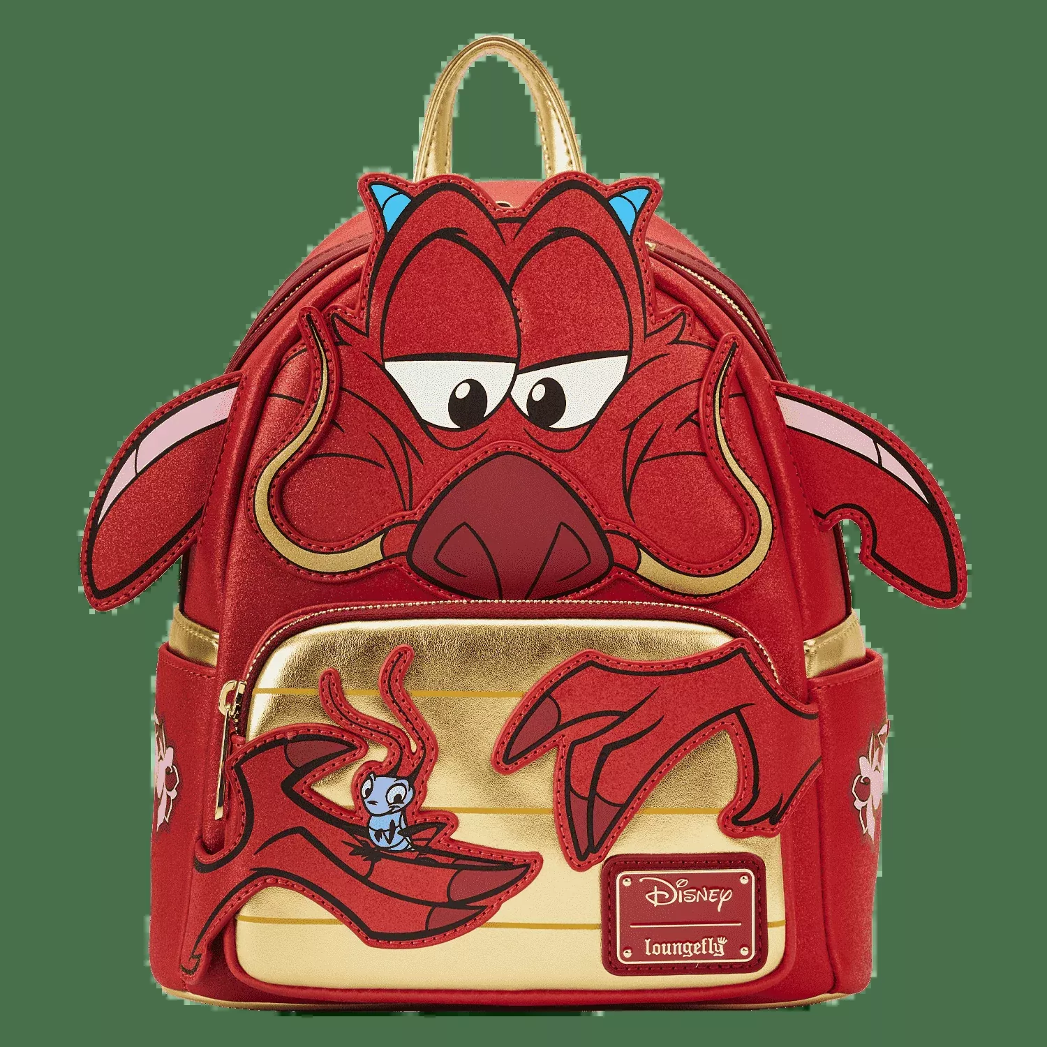 Loungefly Disney Mulan Mushu Glitter Cosplay Mini Backpack