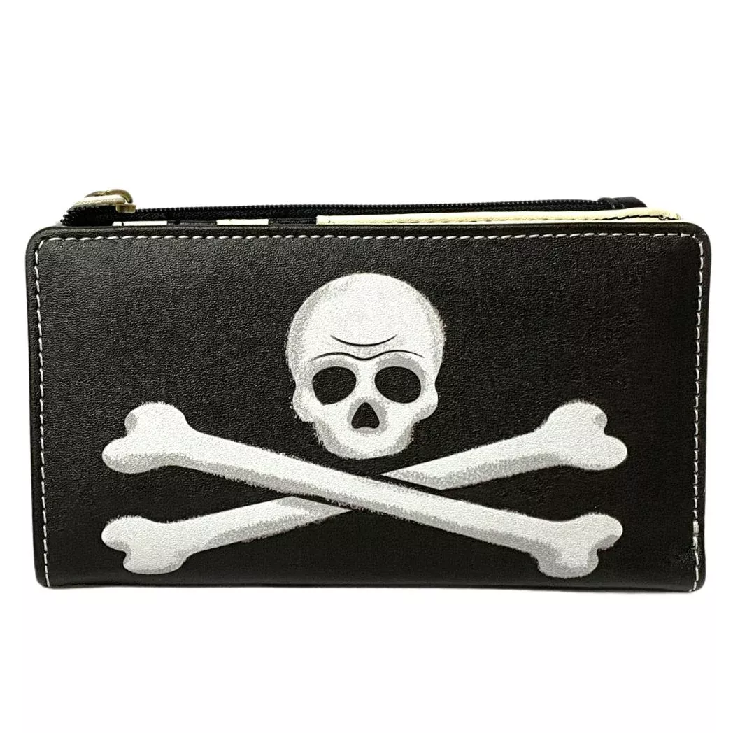 Loungefly Disney Peter Pan, Captain Hook & Smee Skull Bifold Wallet | Exclusive