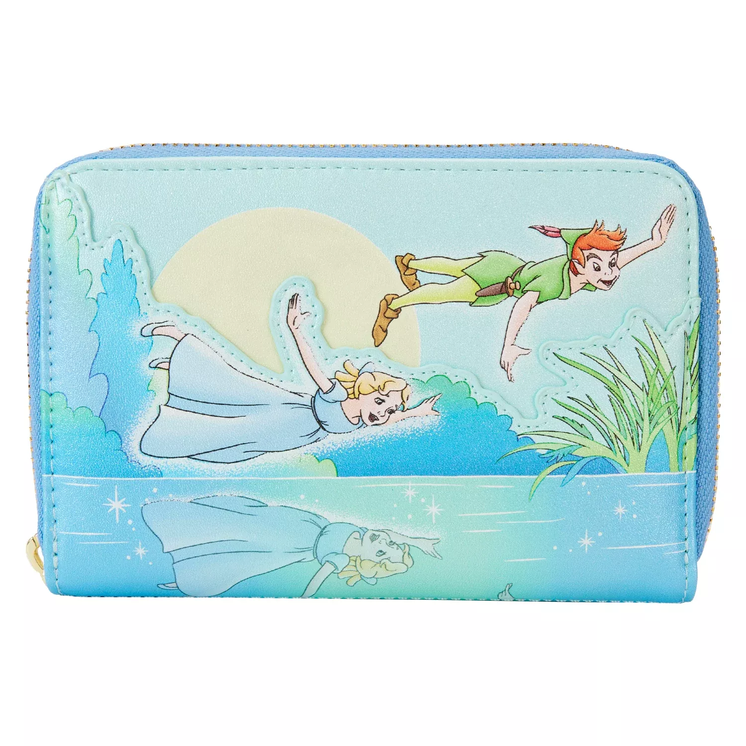 Loungefly Disney Peter Pan You Can Fly Glow Zip Around Wallet