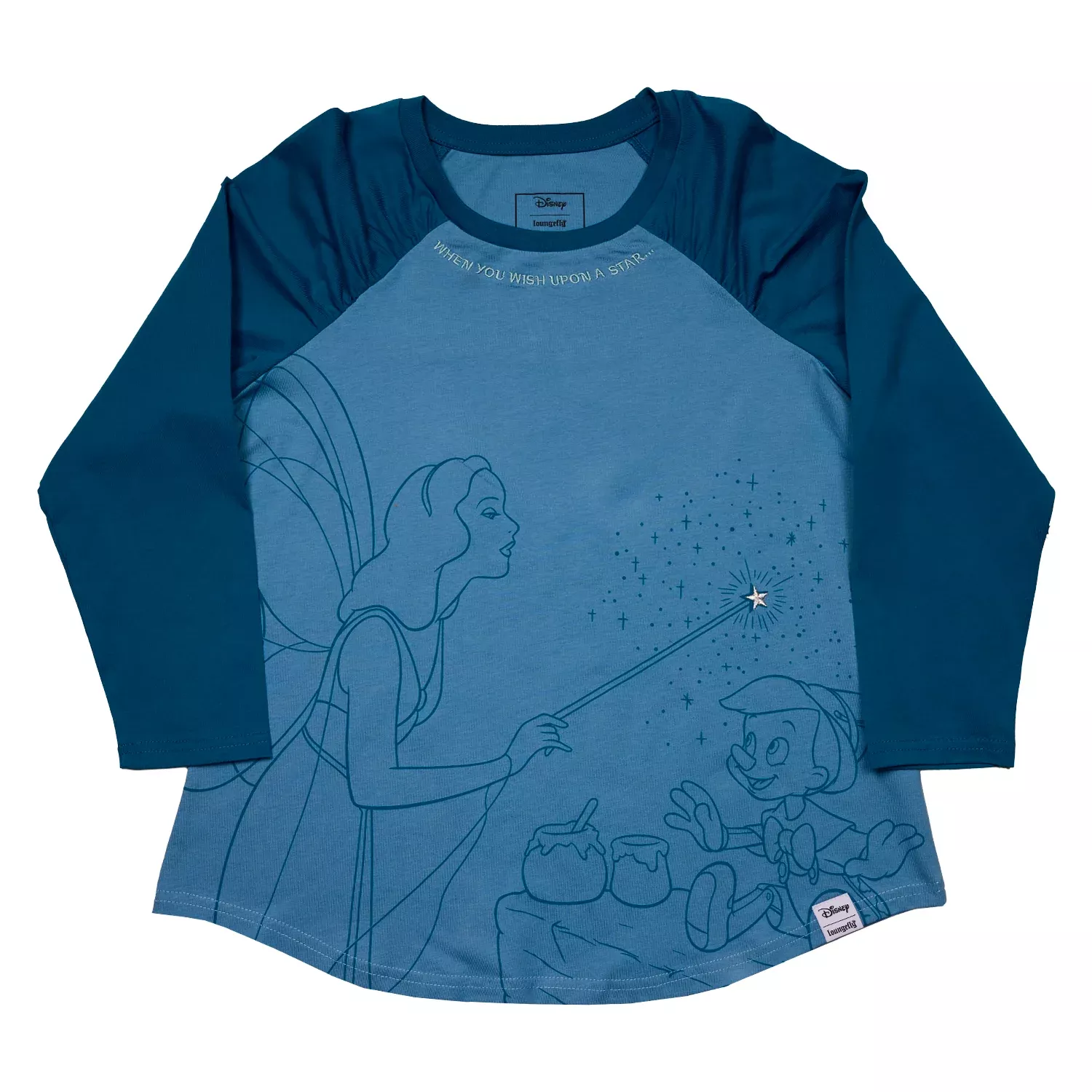 Loungefly Disney Pinocchio Blue Fairy Raglan Tee