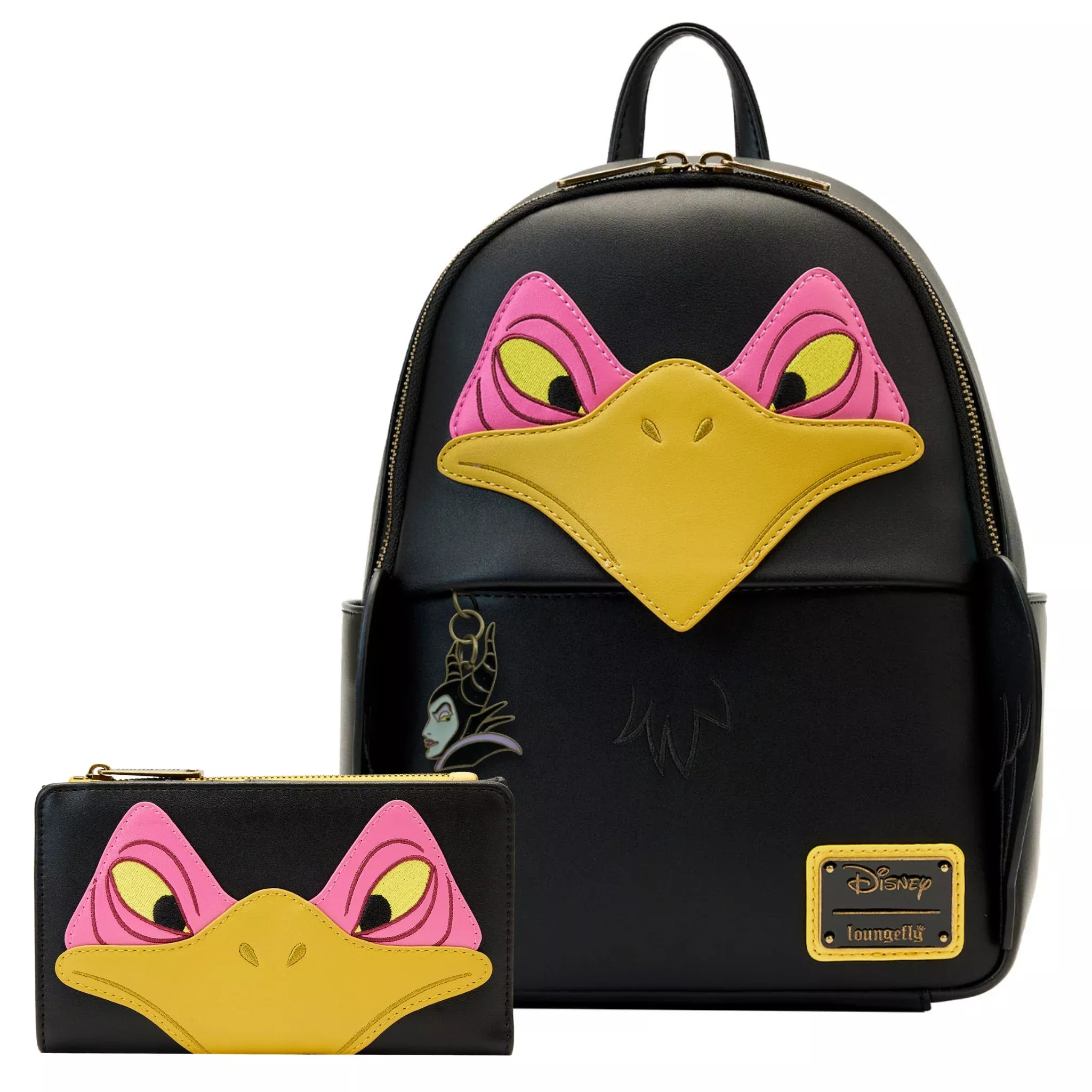 Loungefly Disney Sleeping Beauty Diablo Cosplay Mini Backpack & Wallet Set